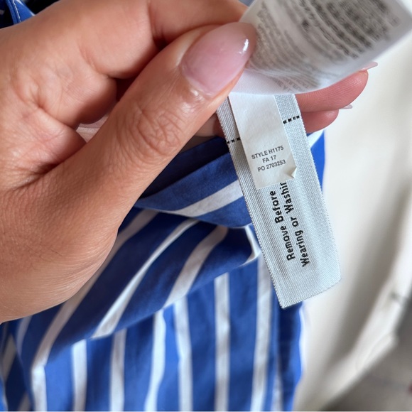 J CREW Button Front Striped Midi Skirt 10 - Picture 5 of 8